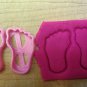 Baby Shower Cookie Cutters: Baby Bottle, Foot Prints - Choice of Sizes