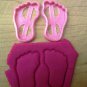 Baby Shower Cookie Cutters: Baby Bottle, Foot Prints - Choice of Sizes