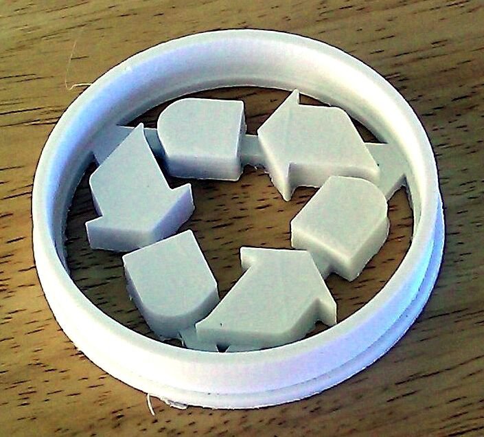 Recycling Logo Cookie Cutter - Choice of Sizes (3D Printed Plastic)