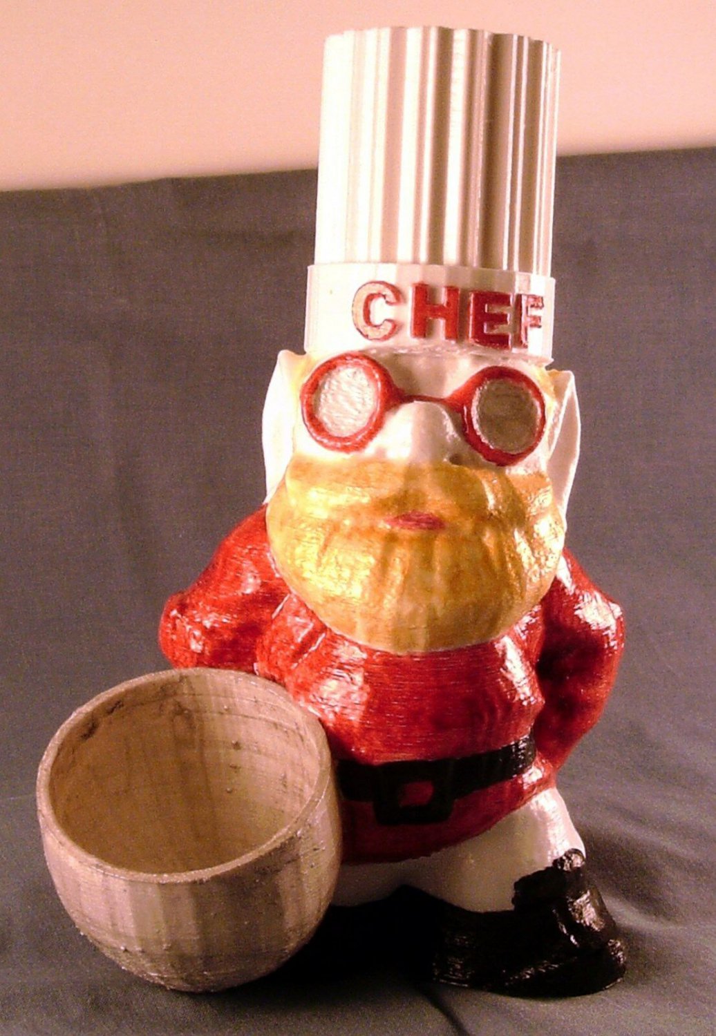Gnome Chef - Hand Painted - 3D Printed Plastic