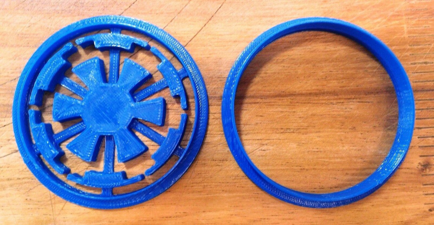 Star Wars Empire Emblem Cookie Cutter (2 Piece) - Choice of Sizes - 3D Printed