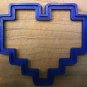 Valentine - 8 Bit Heart Cookie Cutter - Choice of Sizes - 3D Printed Plastic