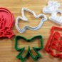 Christmas Cookie Cutters G - Bow, Candle, Dove, Lebkuchen, Reindeer - 4 Sizes