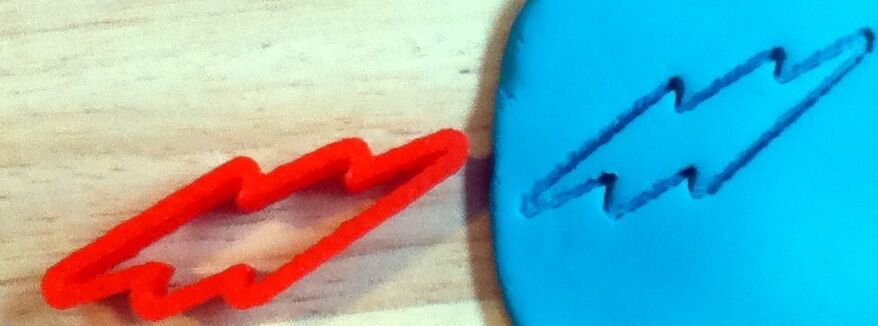 Flash Lightning Bolt Cookie Cutter - Choice of Sizes (3D Printed Plastic)