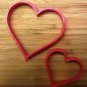 Valentine - Heart Cookie Cutter and Free Heart Coffee Stencil - Choice of Sizes