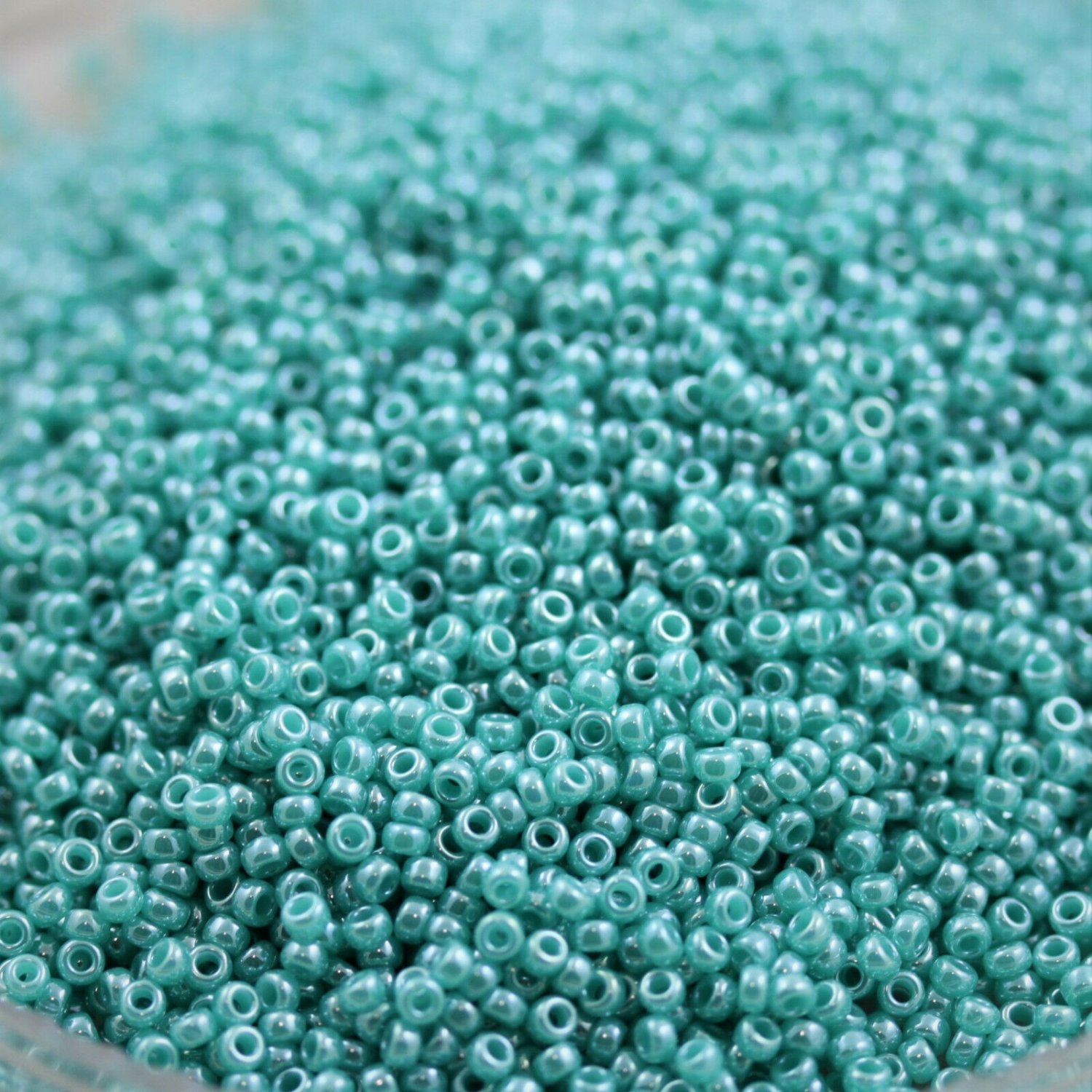 Wsini Japanese Rocailles Seed Beads Main Color Turquoise Luster