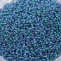 Wsini Japanese Rocailles Seed Beads Main Color Gold Lustered Lt Tanzanite
