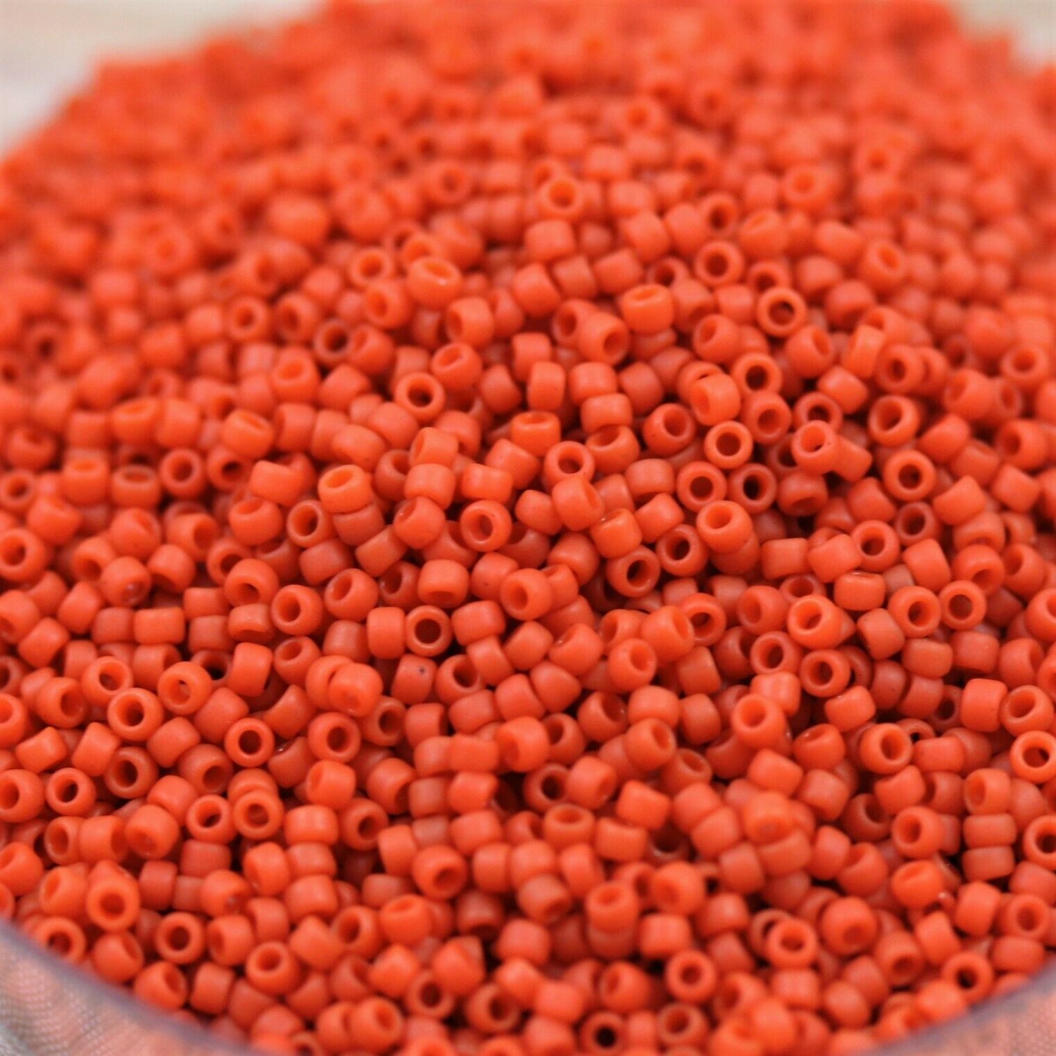 Wsini Japanese Rocailles Seed Beads Main Color Semi Glazed Orange