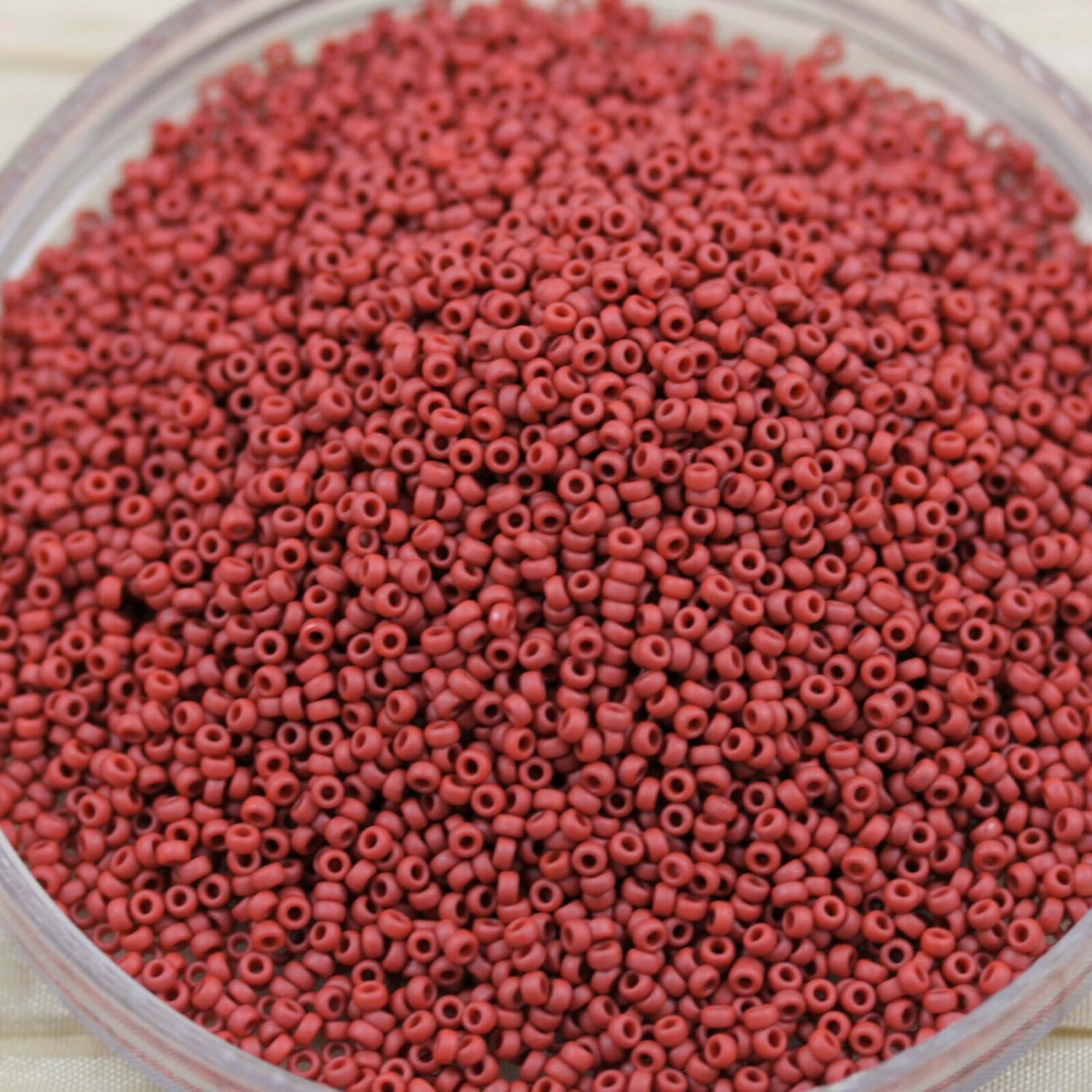 Wsini Japanese Rocailles Seed Beads Main Color Frosted Burnt Sienna