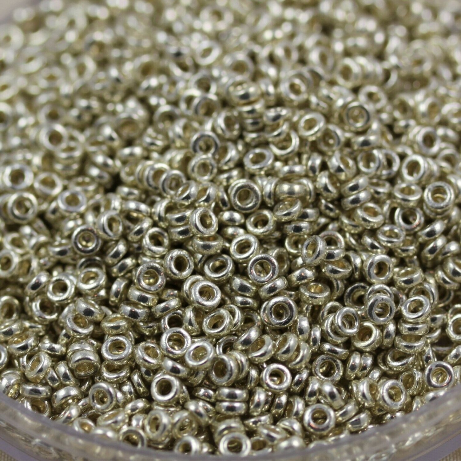 Wsini Spacer Miyuki seed beads Main Color Duracoat Silver
