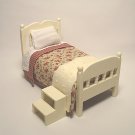 Single Spindle Bed With Bed Springs--Rose Spread