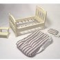 Single Spindle Bed With Bed Springs--Tan Spread