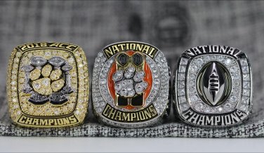 One Set 3 PCS 2019 Clemson Tigers CFP ACC and Final NCAA National Championship ring 7-15S