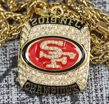 2019 2020 SAN FRANCISCO 49ERS NFC Super bowl Championship necklace with chain