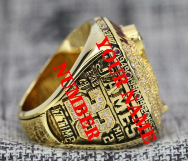 Custom your name&number 2020 Los Angeles Lakers Championship Ring NBA Champions Size 7-16