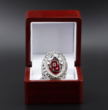 2019 Jalen Hurts Oklahoma University BIG 12 NCAA Championship Ring 11 size with wooden case (86)
