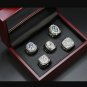 Set 5pcs 1971 77 92 93 95 Dallas Cowboys super bowl championship ring Silver with case（464）