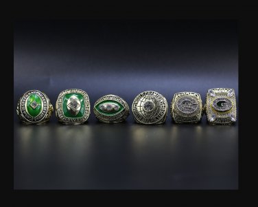 6PCS Set Green Bay Packers super bowl championship ring size 11 without case&iuml;&frac14;�465&iuml;&frac14;�