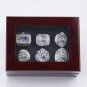 6pcs ONE SET NEW ENGLAND PATRIOTS super bowl championship ring size 11 with wooden case（466）