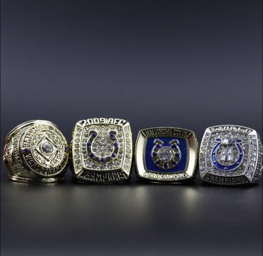 4PCS Set Indianapolis Colts Super Bowl Championship Ring size 11 without case&iuml;&frac14;�489&iuml;&frac14;�