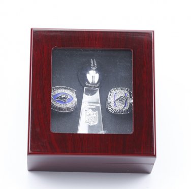 2PCS Set 2003 2015 Carolina Panthers Super bowl championship rings and Trophy with case&iuml;&frac14;�510&iuml;&frac14;�