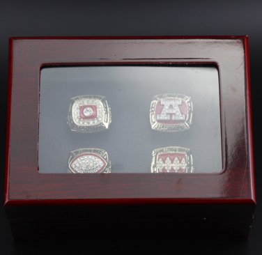 4PCS Set Buffalo Bills AFC super bowl championship ring size 11 with case&iuml;&frac14;�514&iuml;&frac14;�