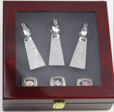 3PCS 1981 1988 2021 AFC Cincinnati Bengals Super Bowl Championship ring and Trophy &iuml;&frac14;�518&iuml;&frac14;�