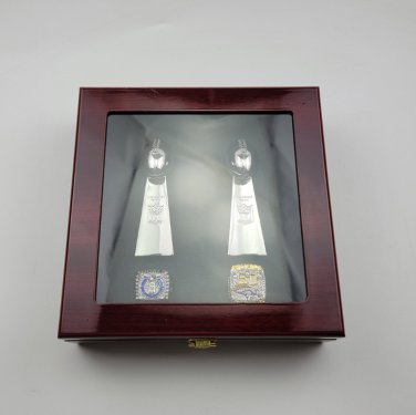 2PCS Indianapolis Colts and Denver Broncos Manning MVP super bowl rings with Trophy &iuml;&frac14;�538&iuml;&frac14;�