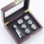 6PCS New England Patriots championship rings and Trophy Set with case (557)