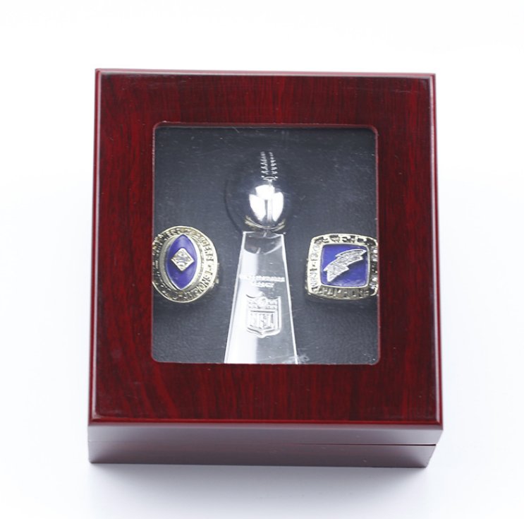 2 PCS San Diego Chargers AFC Championship Ring W Box, US SHIP 1963/94