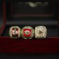 3PCS 1966 1969 2019 Kansas Chiefs Super bowl championship rings Set with case（583）