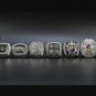 Full Set 6PCS Pittsburgh Steelers Super bowl championship ring 11 size Silver without case（595）