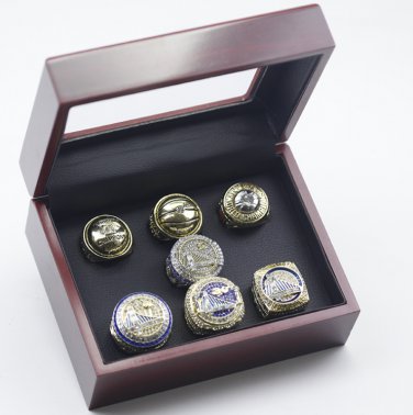 7PCS Set Golden State Warriors Basketball championship ring 11S with case&iuml;&frac14;�712&iuml;&frac14;�
