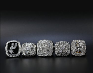 5PCS One Set San Antonio Spurs Basketball championship ring 11S without case&iuml;&frac14;�732&iuml;&frac14;�