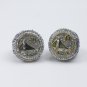 2PCS 2017 Golden State Warriors NBA championship rings Curry Thompson rings without case（735）