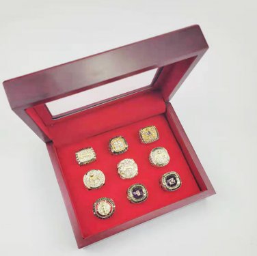 9PCS ONE Set Los Angeles Lakers NBA Basketball championship ring Kobe ring 11S with case&iuml;&frac14;�736&iuml;&frac14;�