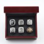 6PCS One Set San Antonio Spurs Basketball championship ring and HOF ring with case（738）