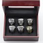 6PCS One Set San Antonio Spurs Basketball championship ring and HOF ring with case&iuml;&frac14;�738&iuml;&frac14;�