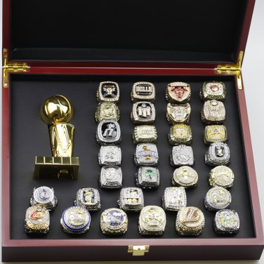 31CS Set 1988-2022 NBA world championship rings and throphy with case&iuml;&frac14;�751&iuml;&frac14;�