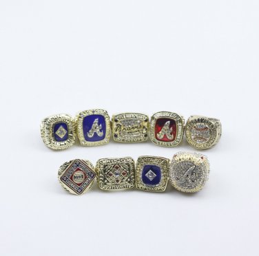 9PCS NAMES 2022 Atlanta Braves MLB world series championship rings 11 size without case&iuml;&frac14;�1008&iuml;&frac14;�