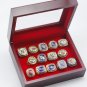 Set 14 PCS Kansas Jayhawks NCAA championship rings 11 size with case（1052）