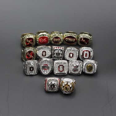 Set 17 PCS New Ohio State Buckeyes NCAA championship rings 11 size without case&iuml;&frac14;�1053&iuml;&frac14;�