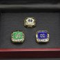 3PCS 1973 1977 1988 Notre Dame NCAA Championship rings 11 size with case（1057）