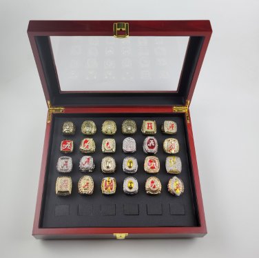 24PCS alabama crison tide NCAA championship rings 11 size with case&iuml;&frac14;�1061&iuml;&frac14;�