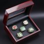 5PCS 1983 1987 1989 1991 2001 Miami Hurricans NCAA championship rings with case（1077）