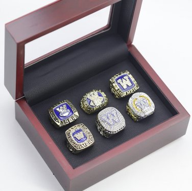 6 PCS Winnipeg Blue Bombers CFL Football championship rings 11S with case&iuml;&frac14;�1120&iuml;&frac14;�