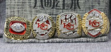 Full Set 4PCS KANSAS CITY CHIEFS Super Bowl 57 Championship Ring Player ring 7-16S