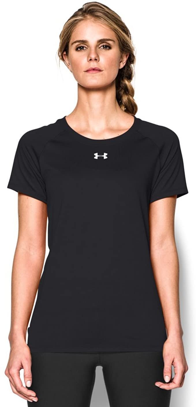 NEW UNDER ARMOUR UA Women BLACK Short Sleeve Locker 2.0 Athletic Shirt ...