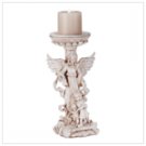 34172 Guardian Angel With Children Candlestick