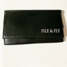 Mi Amica Document Organizer Black File & Fly Travel Faux Leather Passport Holder